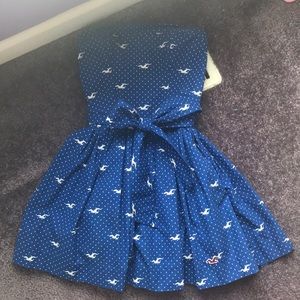 Strapless Blue Hollister Dress